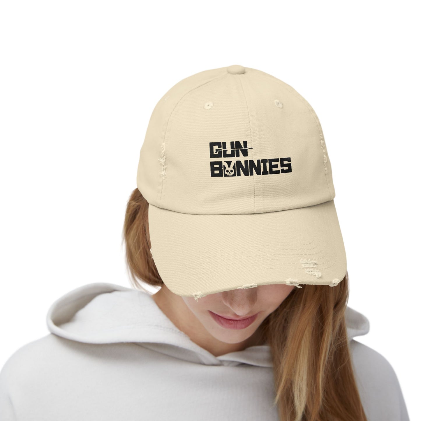 Gun Bunnies Distressed Unisex Cap - Casual Vibe for Gun Lovers