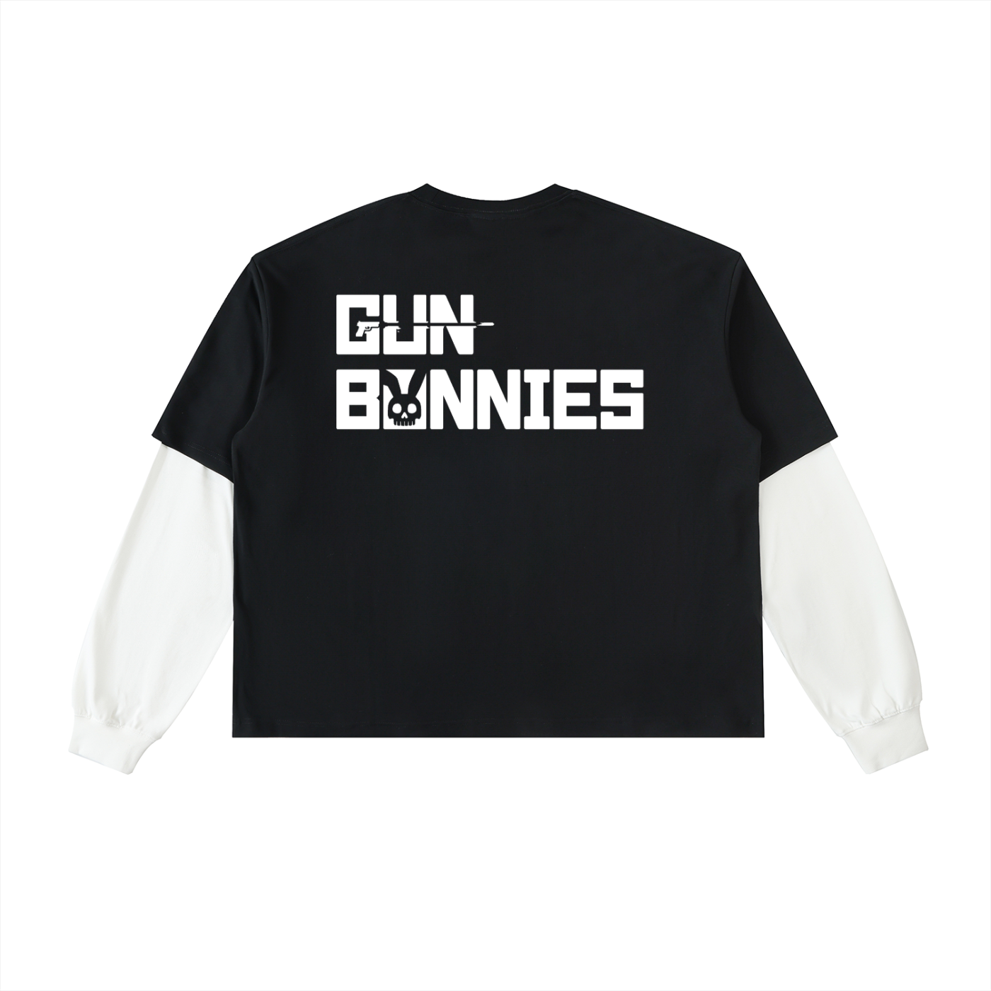 Gun Bunnies Layered Contrast Long Sleeve T-Shirt