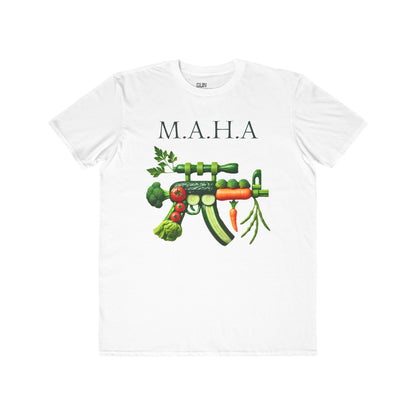 MAHA Vegetable Graphic Tee - Stylish Foodie Weapon Shirt for Health and Firearm Enthusiasts