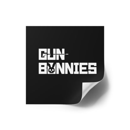 Gun Bunnies Square Laminate Stickers - Water & Scratch Resistant