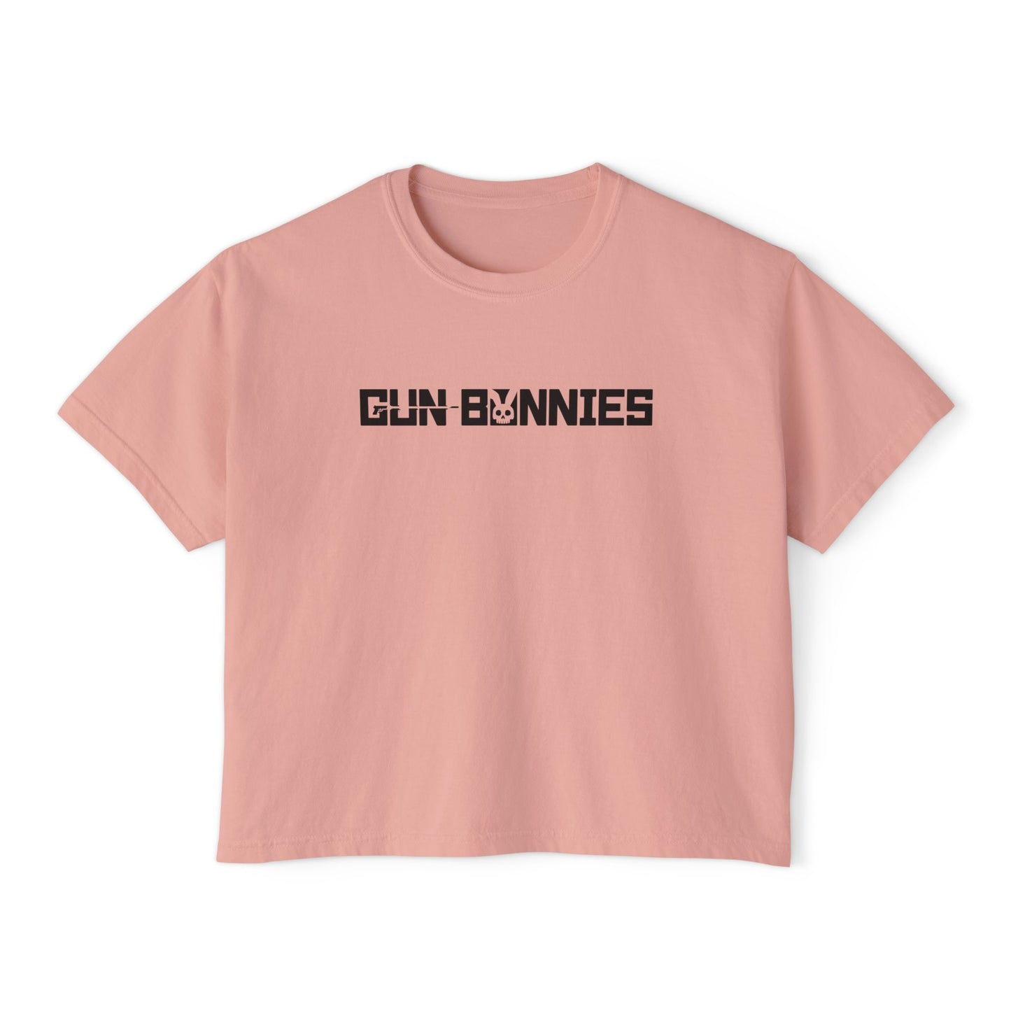 Gun Bunnies Women's Boxy Tee – Cute Retro Graphic Crop T‑Shirt