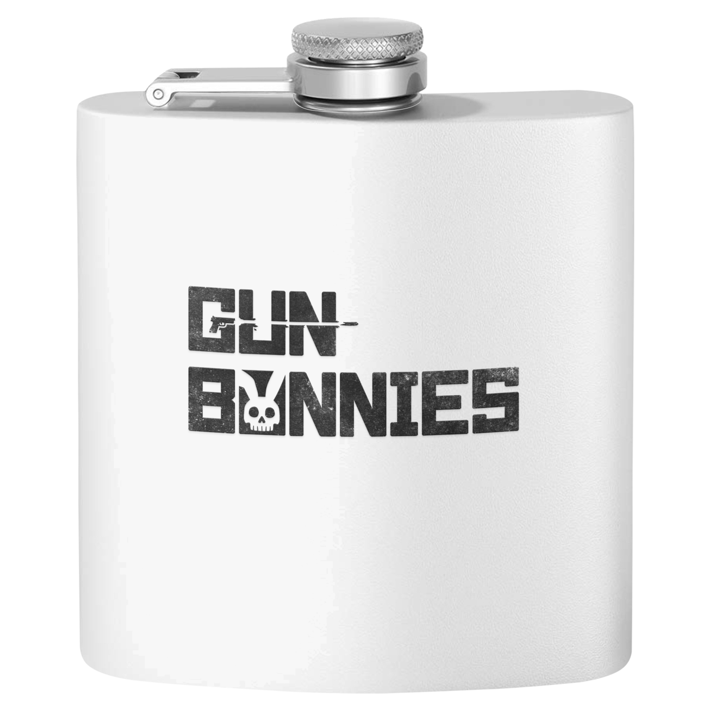 Gun Bunnies Stainless Steel Flask - 6oz Unique Drinkware for Outdoor Adventures