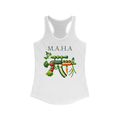 M.A.H.A. Women's Racerback Tank - Veggie Gun Lovers