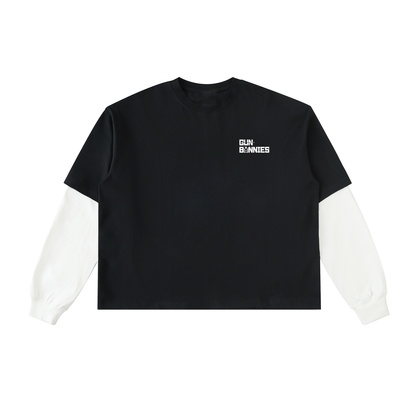 Gun Bunnies Layered Contrast Long Sleeve T-Shirt