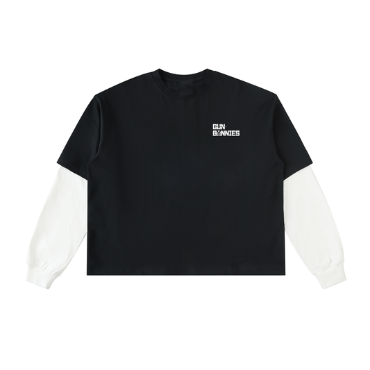 Gun Bunnies Layered Contrast Long Sleeve T-Shirt
