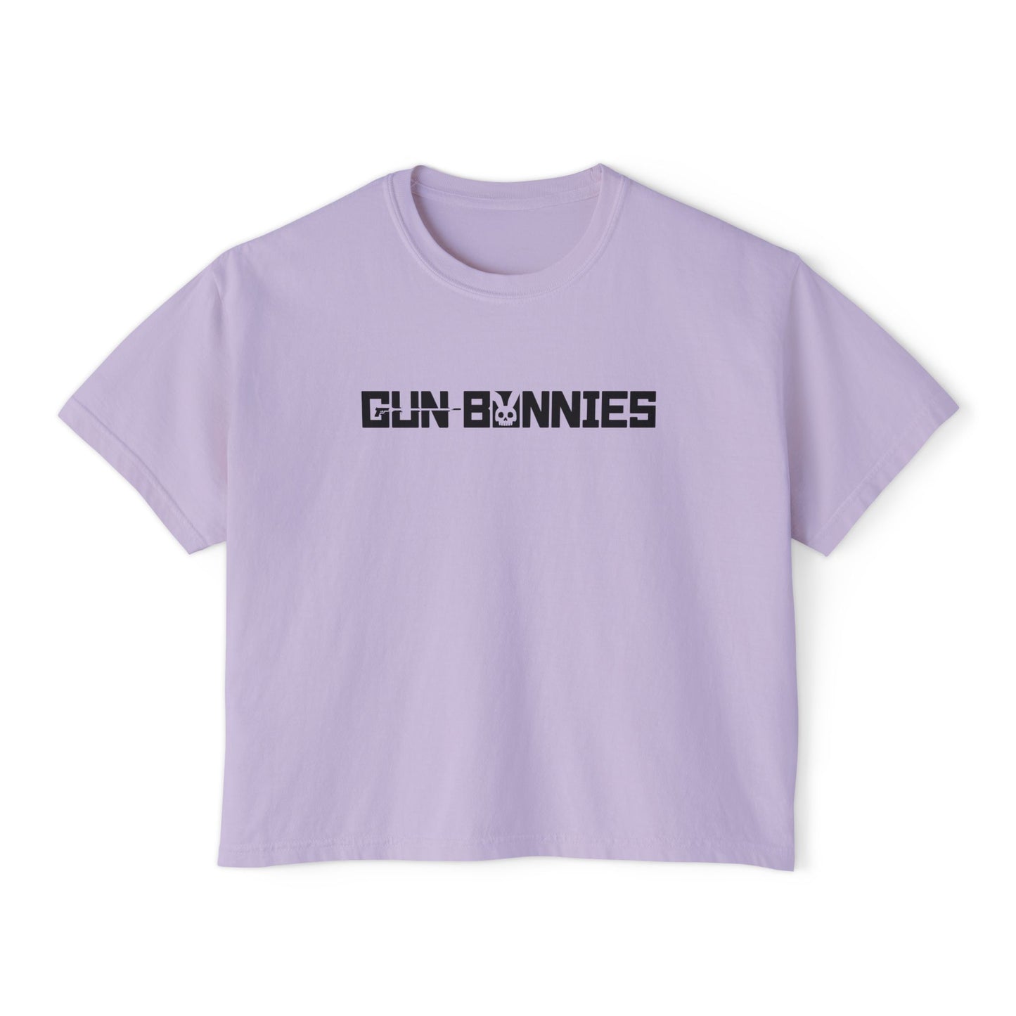 Gun Bunnies Women's Boxy Tee – Cute Retro Graphic Crop T‑Shirt