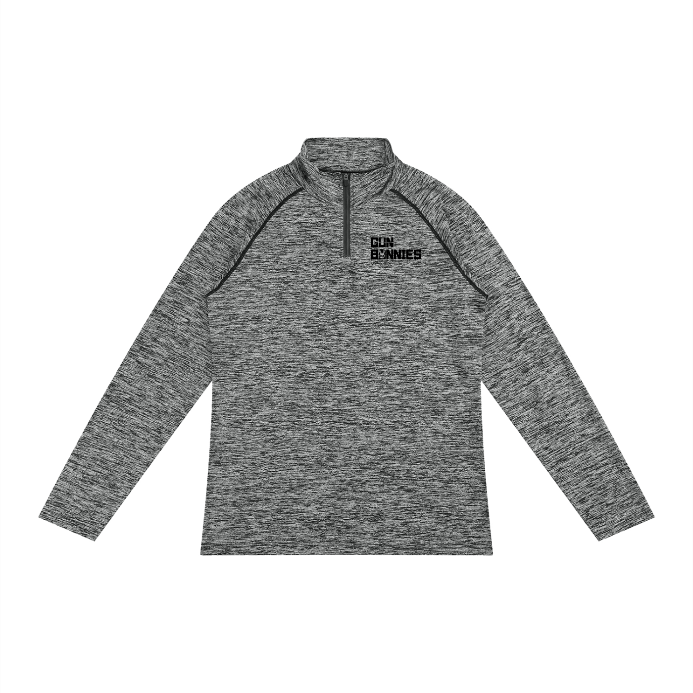 Gun Bunnies Quarter-Zip Long Sleeve T-Shirt